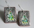 insect enamel earrings